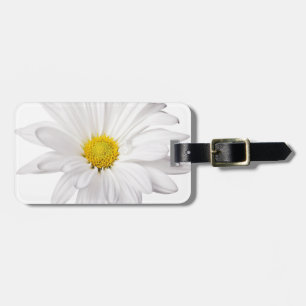 White Daisy Flower Background Customised Daisies Luggage Tag