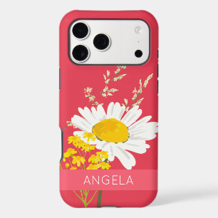 White Daisy Flower Custom Name 