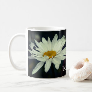 White Daisy Flower Personalized Coffee Mug