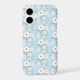 White daisy flower (sky blue background)