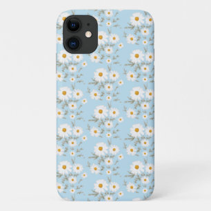 White daisy flower (sky blue background) Case-Mate iPhone case
