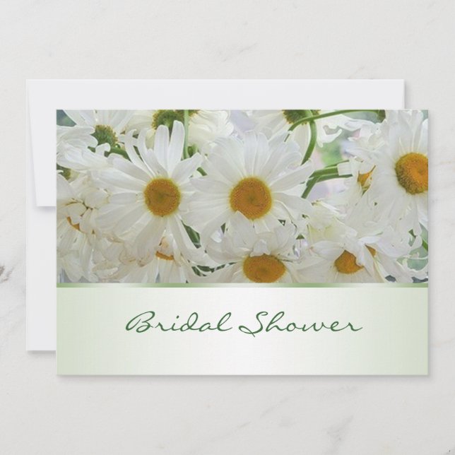 White daisy flowers Bridal Shower Invitation (Front)