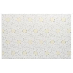 White Daisy Flowers Fabric