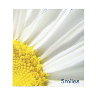 White Daisy Flowers notepads Daisies Floral