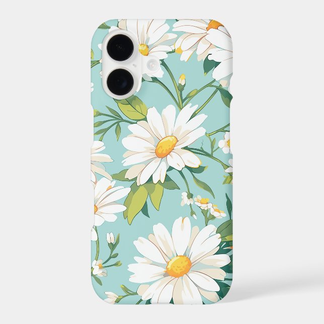 White Daisy Flowers Patterned (Back)