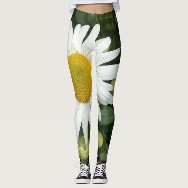 White Daisy Leggings (Front)