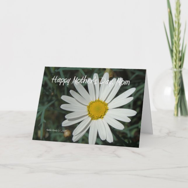 White Daisy - Mother's Day Customisable Card (Front)