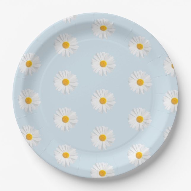 white daisy paper plate (Front)