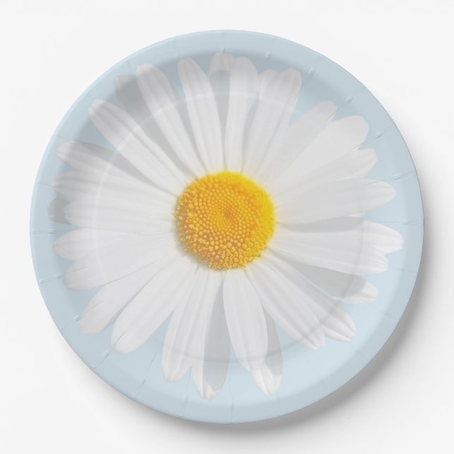 white daisy paper plate (Front)