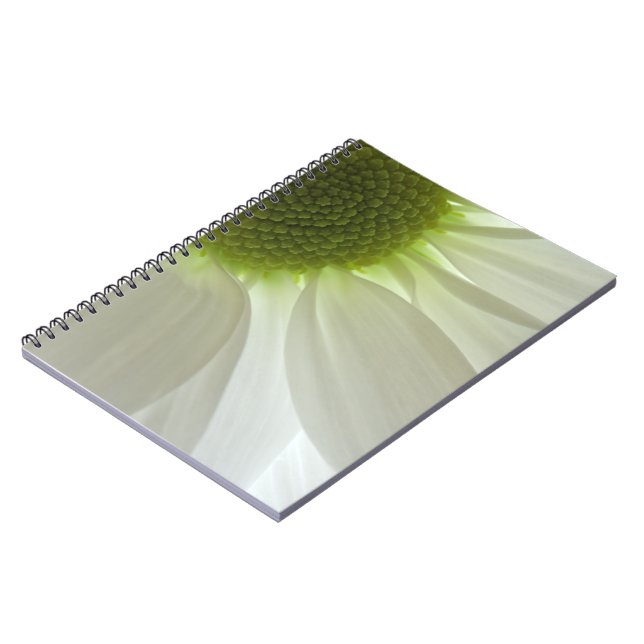 White Daisy Petals Spiral Notebook (Left Side)