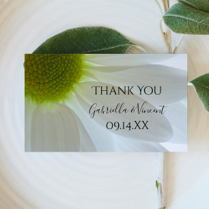 White Daisy Petals Wedding Thank You Favour Tags