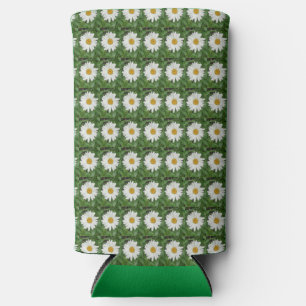White Daisy  Seltzer Can Cooler