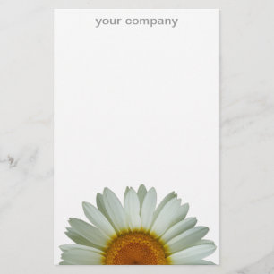 White Daisy Stationery