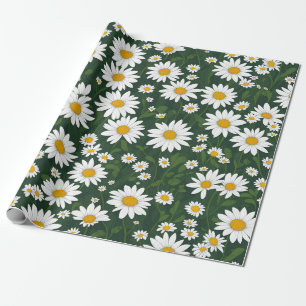 White Daisy Wrapping Paper
