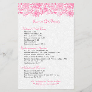 White Damasks & PinkPaisley Lace Flyer