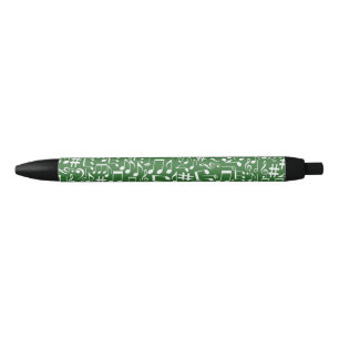 White Dancing Musical Notes Musicians Music Lovers Black Ink Pen