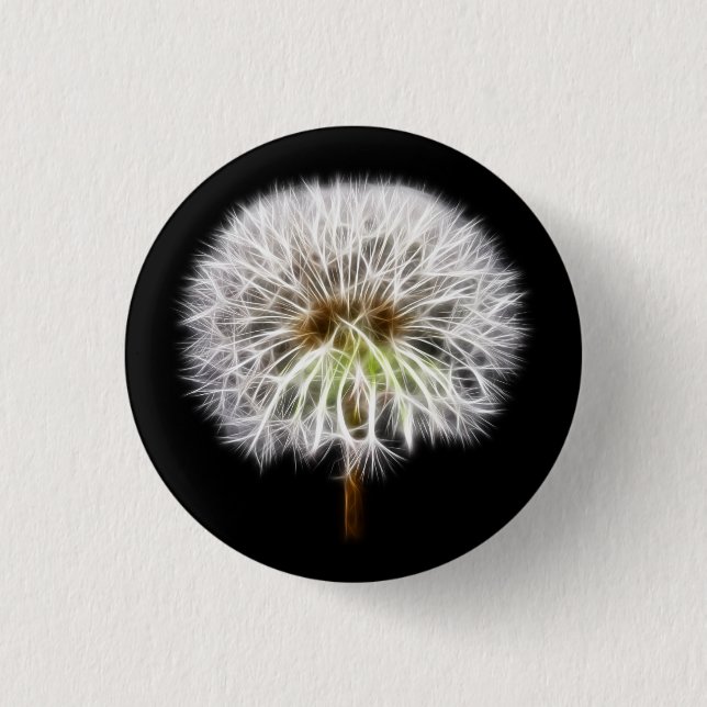 White Dandelion Flower Plant 3 Cm Round Badge (Front)