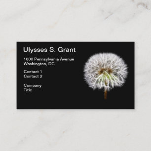 White Dandelion Flower Plant Business Card