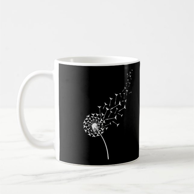 White Dandelion Hoodie Coffee Mug (Left)