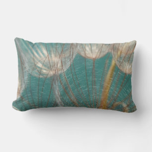 White dandelion in close up photography lumbar cushion