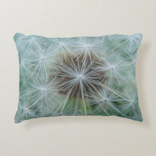 White Dandelion Pattern Decorative Cushion