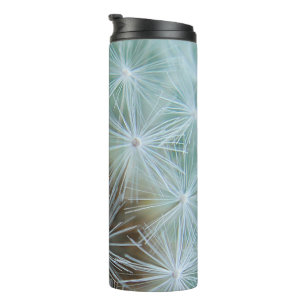 White Dandelion Pattern Thermal Tumbler