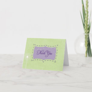 White Dandelion Thank You Card