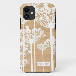 White Dandelions on Wood Pattern iPhone 5s Case
