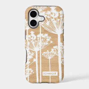 White Dandelions on Wood Pattern iPhone 5s Case