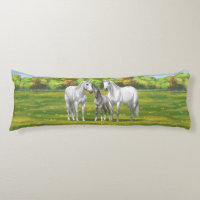 White Dapple Grey Quarter Horses In Summer