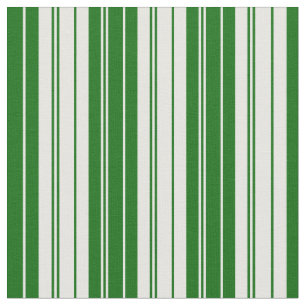 White & Dark Green Coloured Pattern Fabric