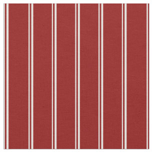 White & Dark Red Coloured Lined/Striped Pattern Fabric