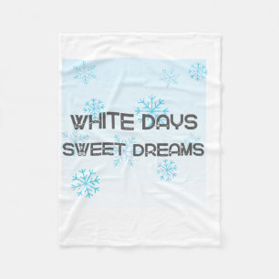 White Days Sweet Dreams Cosy Winter Blanket   Snow