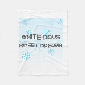White Days Sweet Dreams Cosy Winter Blanket | Snow