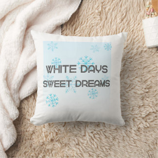 White Days Sweet Dreams Cozy Winter Blanket | Snow Cushion