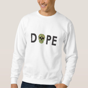 White Decorative Skull Crewneck Sweatshirt