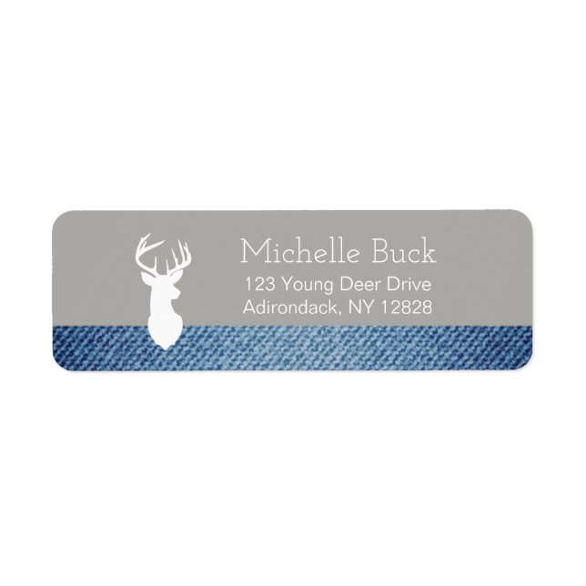 White Deer Buck Customised Address Labels (Front)