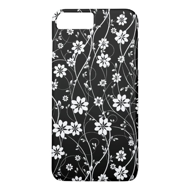 White Delicate Flowers Case-Mate iPhone Case (Back)