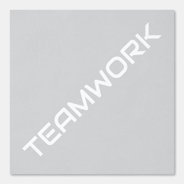 White Diagonal TEAMWORK Text On Pastel Grey Wallpaper (Front)