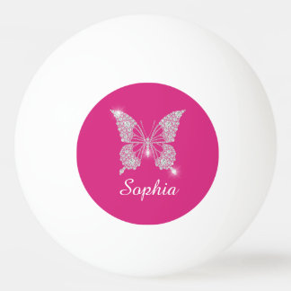 White Diamond Butterfly, Script Name, Fuchsia Ping Pong Ball