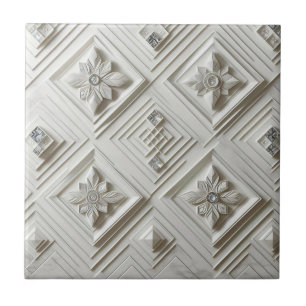 White Diamond Mid Century Modern  Tile