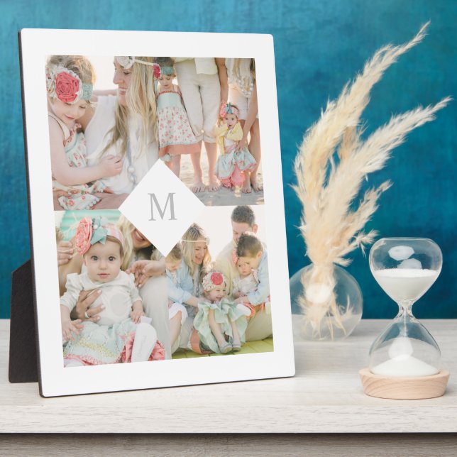 White Diamond Monogram Plaque (Side)