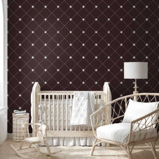 White Diamond Pattern Wallpaper (Kids)