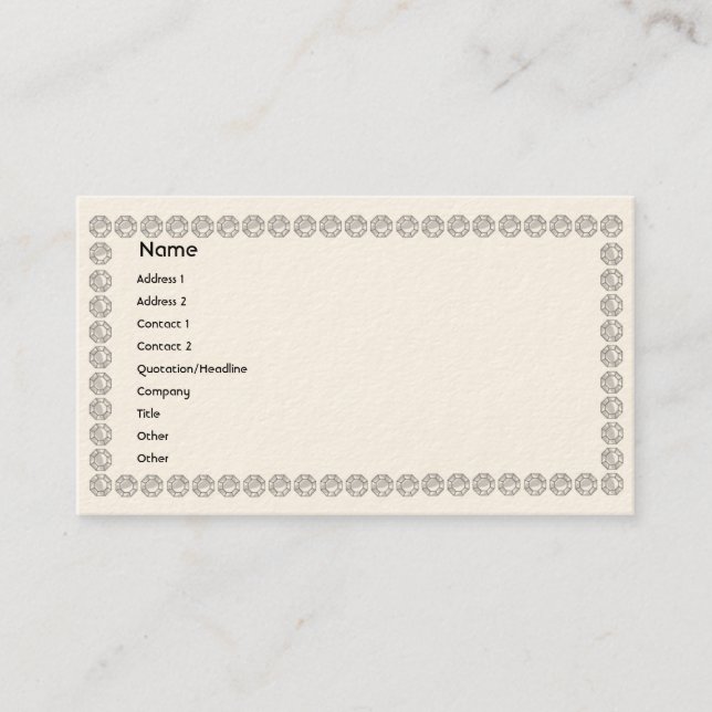 White Diamonds - Business Card (Front)