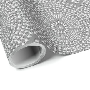White Diamonds Geometric pattern Wrapping Paper