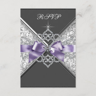 White Diamonds Lavender Purple RSVP