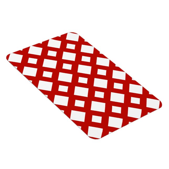 White Diamonds on Red Magnet (Right Side)