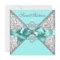 White Diamonds Teal Blue Sweet 16 Birthday Party