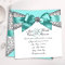 White Diamonds Teal Blue Wedding