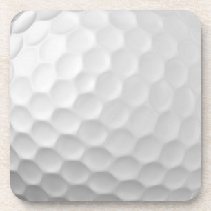 White Dimpled Golf Ball Texture Coaster